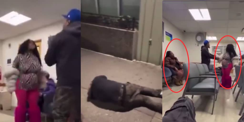 Pregnant woman catches baby daddy at clinic with another pregnant lady