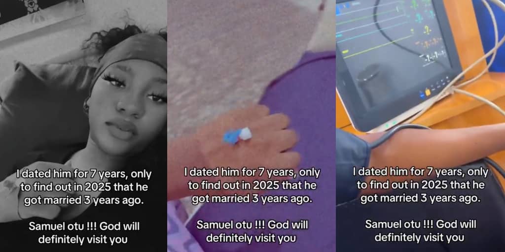 Lady ends up in hospital after finding out her 7-year lover secretly married 3 years back