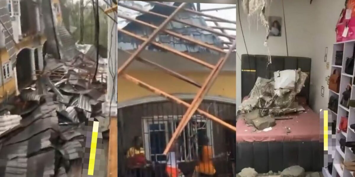 Residents panic as heavy rain wrecks roof, ceiling, rooms in Warri