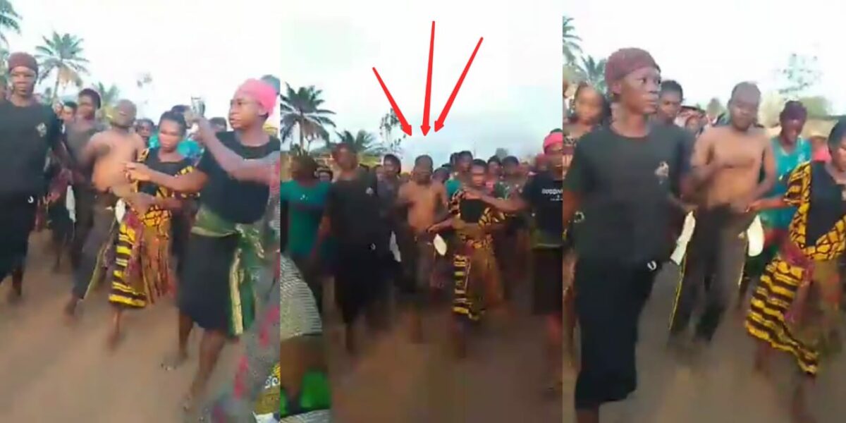 Enugu women parade alleged spy of Fulani herdsmen