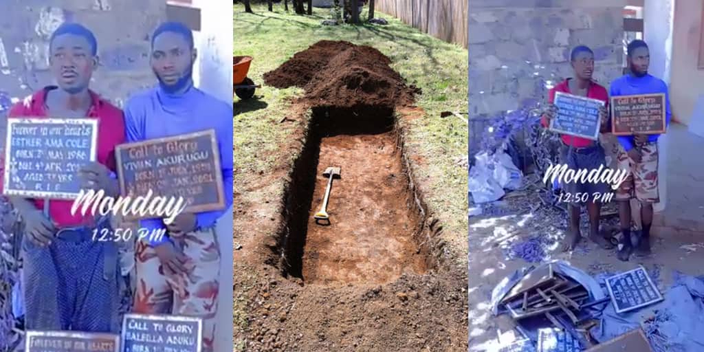 Two young men apprehended for stealing boards from graves to sell as scrap metal
