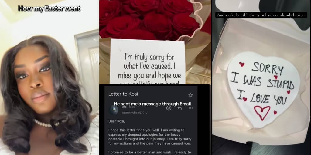 Lady reveals how boyfriend apologized after breakup for talking to another girl