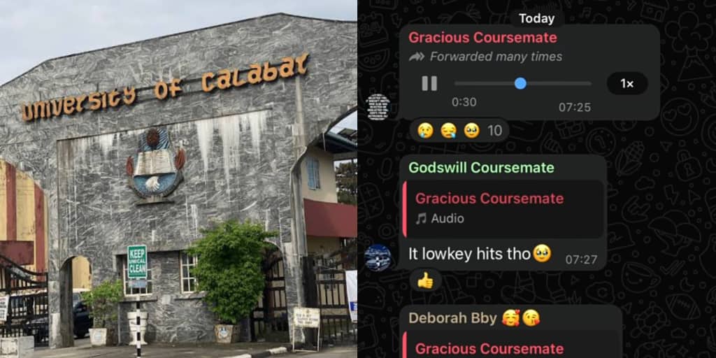 UNICAL student expresses heartbreak through music after seeing his physics exam result