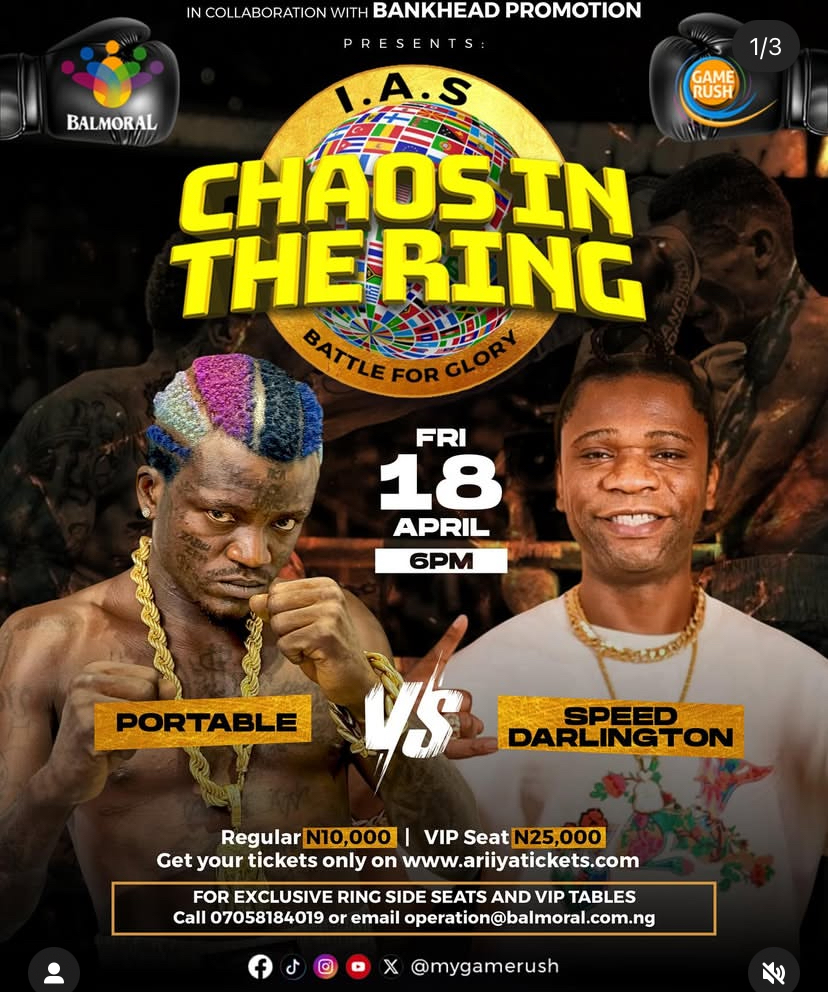 "Darlington no match" – Portable cancels Speed Darlington fight, demands N100m to face Anthony Joshua