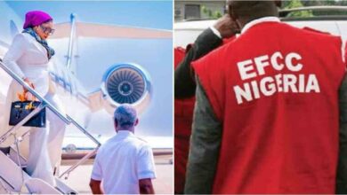 JUST IN: Aisha Achimugu arrested by EFCC at Abuja Airport upon her return from London