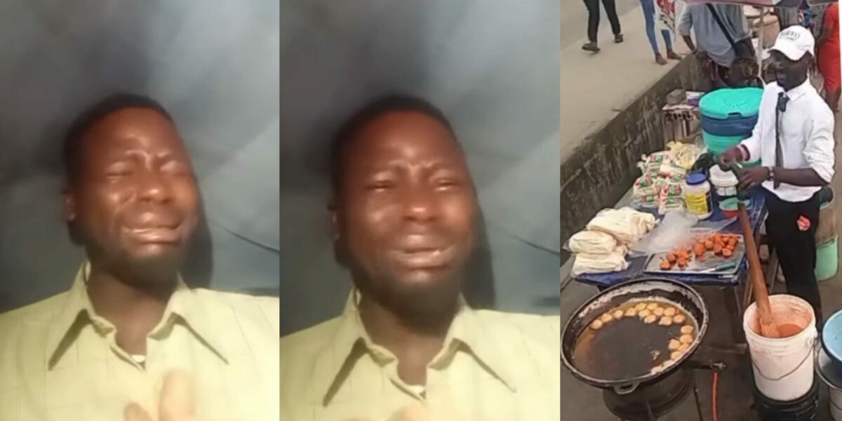 Roadside Akara seller cries out after Lagos govt reportedly seized his cooking utensils