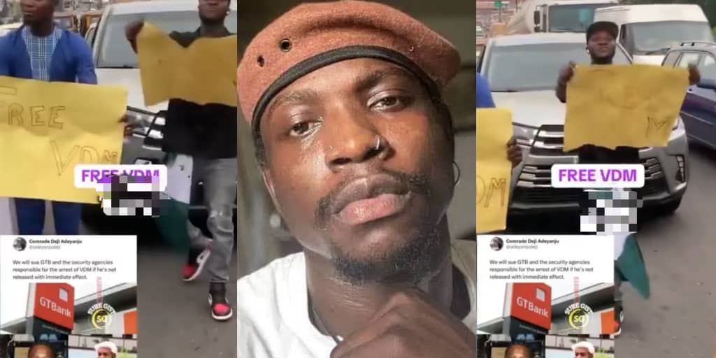 Nigerians protest VeryDarkMan’s arrest, demand his immediate release
