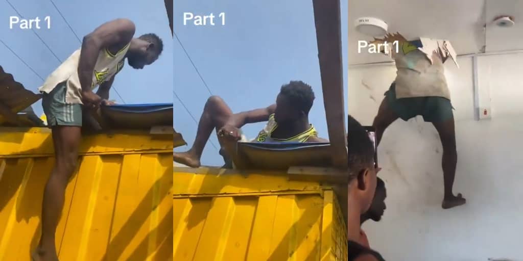 Suspected shop thief brought back to crime scene to show how he carried out theft