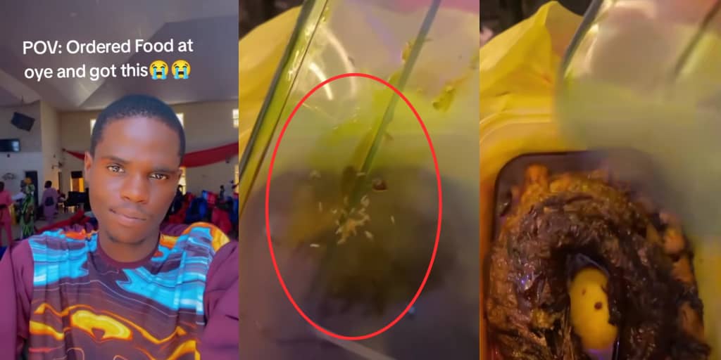 Vendor tells man 'you don't have manners' after he complains about maggots in his food
