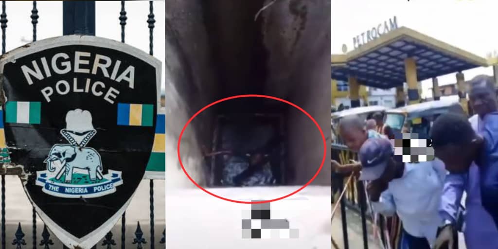 Police officer allegedly falls into pit while chasing bike man