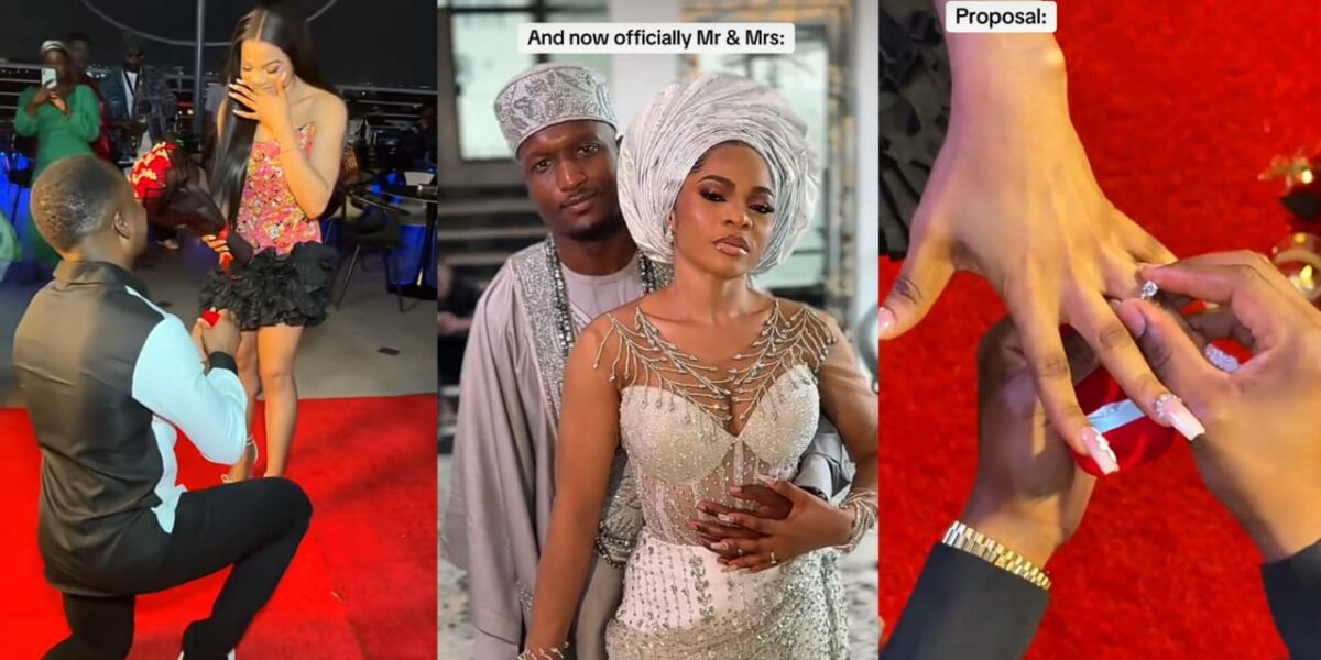 Lady ties the knot with man she met on Instagram months after he sent her a DM