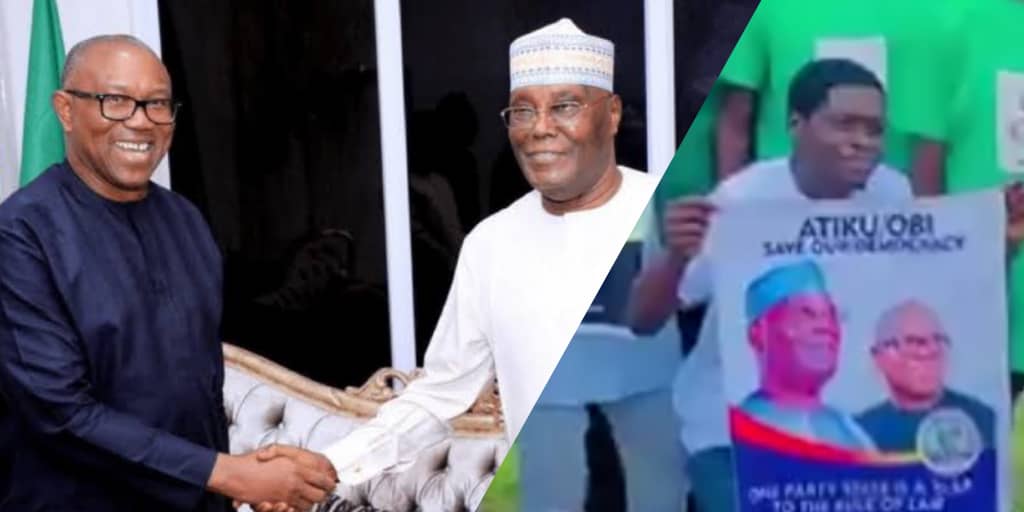 Peter Obi and Atiku featured in joint 2027 campaign poster as presidential, VP candidates