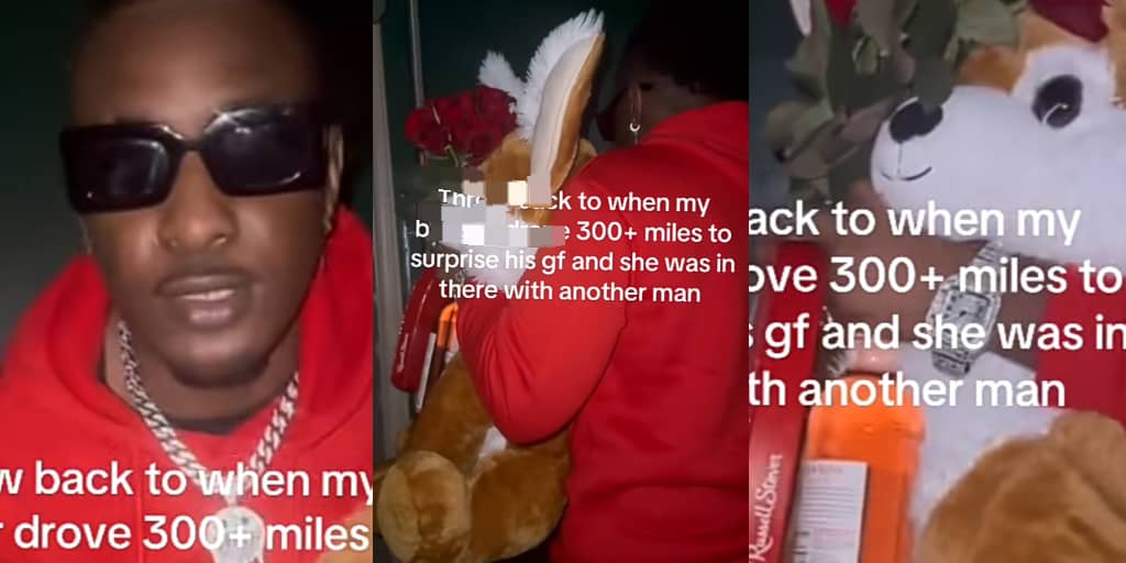 Boyfriend drives over 300 miles to surprise girlfriend, finds her with another man