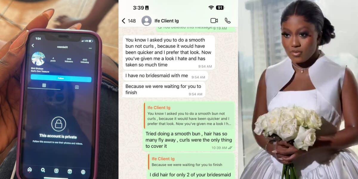 Bride, bridesmaids dragged for owing hairstylist 511k after 6:30am–9pm work