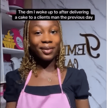 Baker leaks her chat with a jealous girlfriend after delivering cake to her man