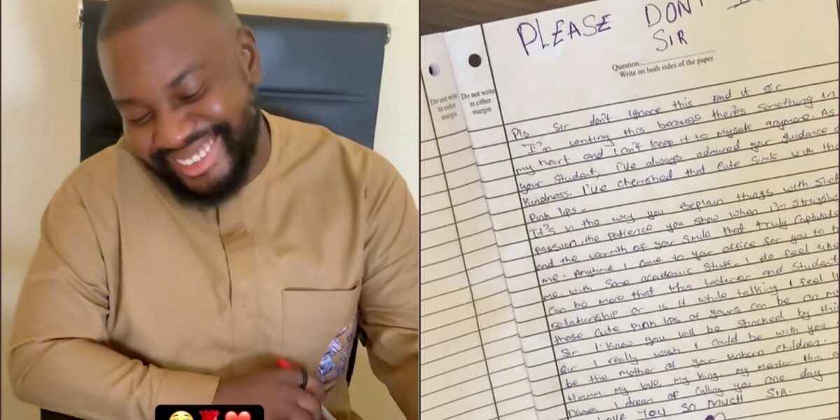 FUOYE lecturer shares love letter found in exam script