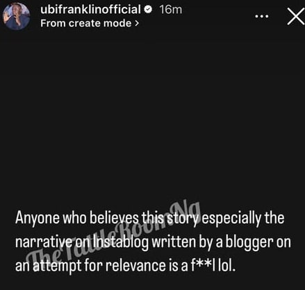 Ubi Franklin addresses alleged fight with Cubana Chief Priest