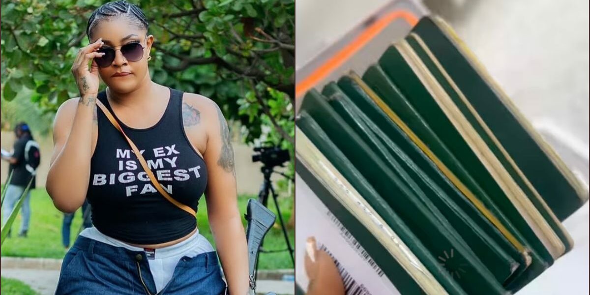 "Nobody don travel reach me" - Angel Okorie brags, flaunts passports