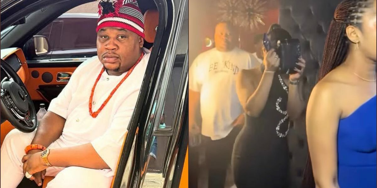 Cubana Chief Priest storms club with two ladies amid baby mama saga