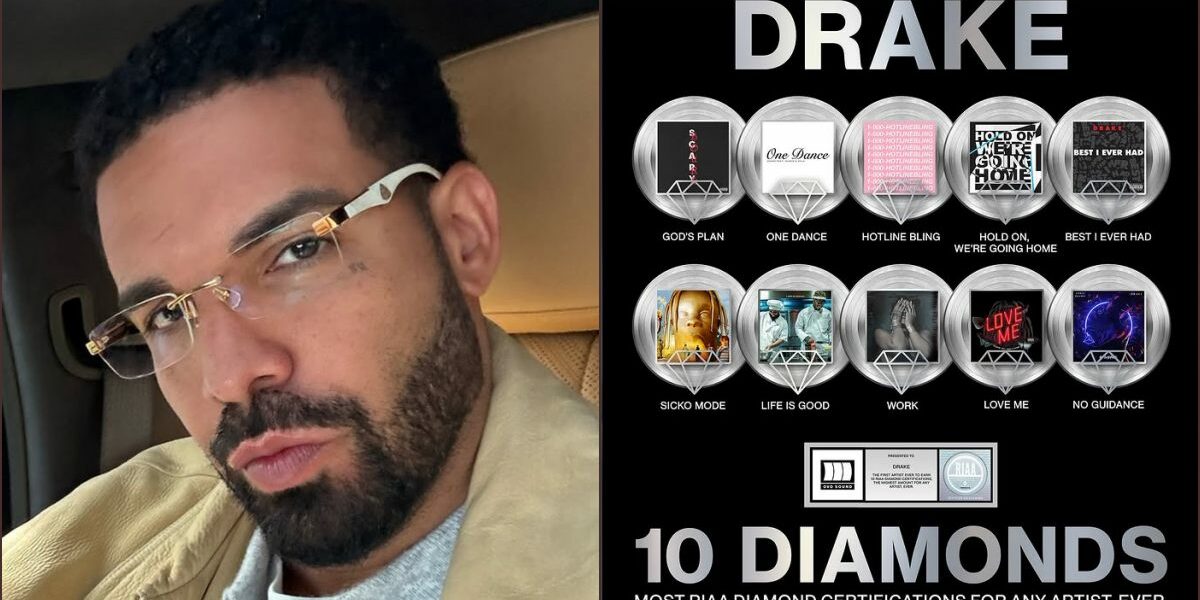 Drake becomes first ever artist to earn 10 RIAA Diamond certifications
