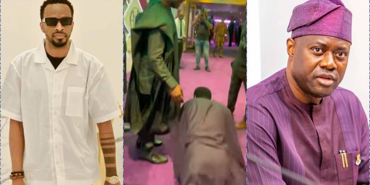 "Don't push me" — 9ice voices out as escorts Gov. Makinde seyi