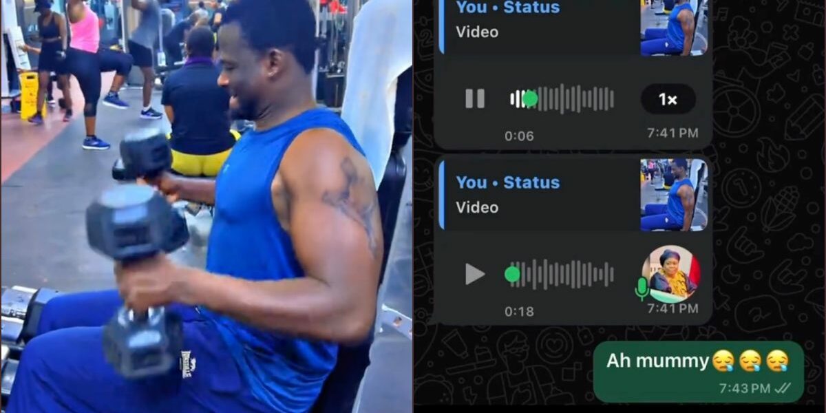 "Bring wife and stop carrying useless iron" — Mother scolds bodybuilder son