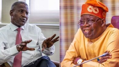 “Petrol not expensive in Nigeria” - Dangote tells Nigerians, names refinery road after Tinubu