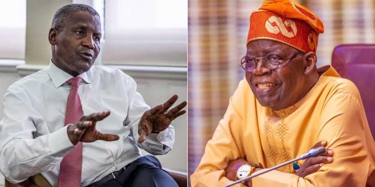 “Petrol not expensive in Nigeria” - Dangote tells Nigerians, names refinery road after Tinubu