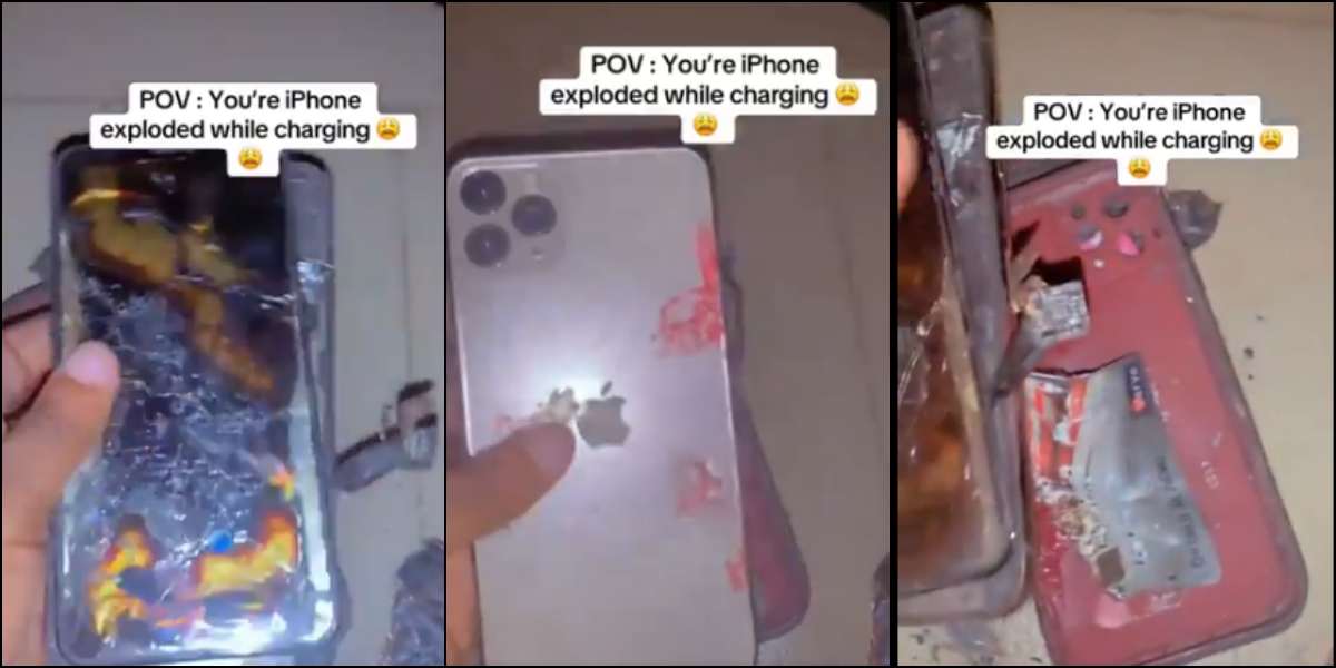 iphone explodes charging