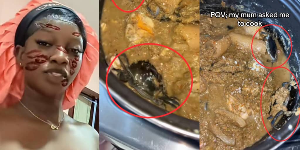 Lady cooks egusi soup with crabs still alive due to fear of harming them
