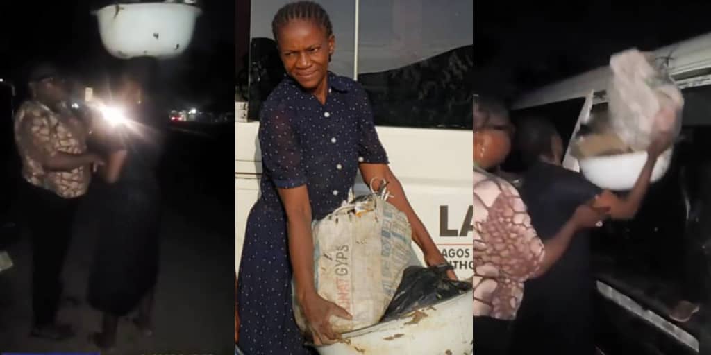 Woman arrested at 5:47 a.m. in Lagos while attempting to dump refuse at bus stop