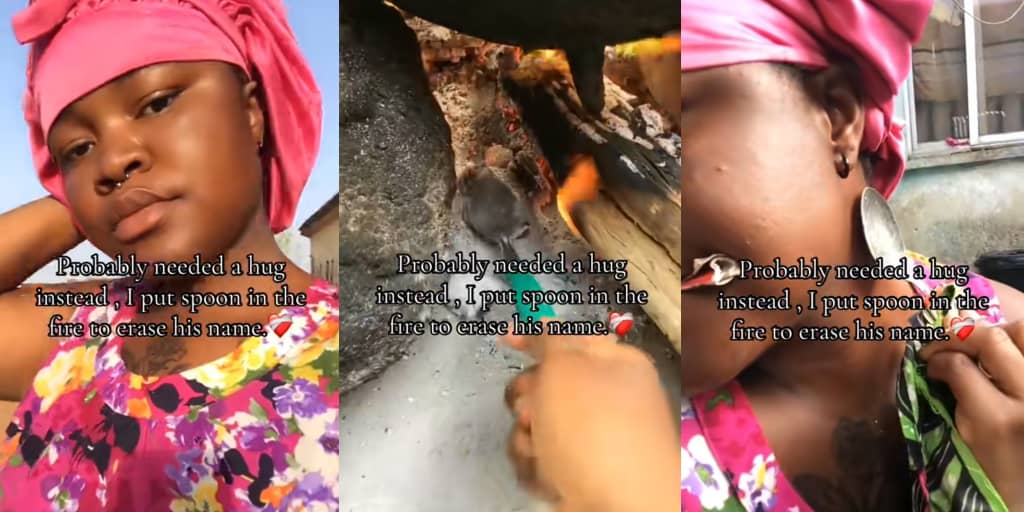 Lady burns neck with hot spoon to erase tattoo of ex-boyfriend’s name