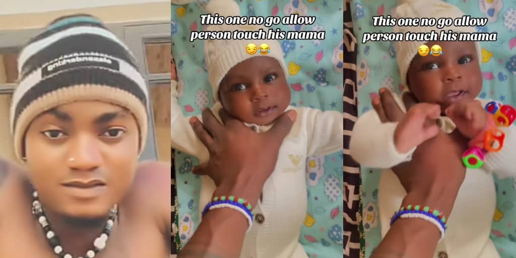 Father jokes about hurting child who cries whenever he tries to be with wife