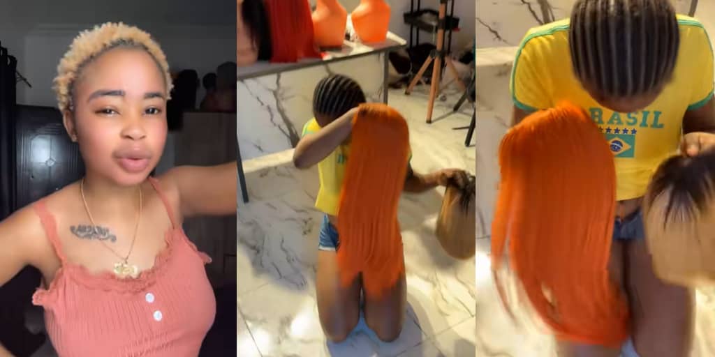 Hair vendor cries out after catching sales rep stealing Brazilian wig