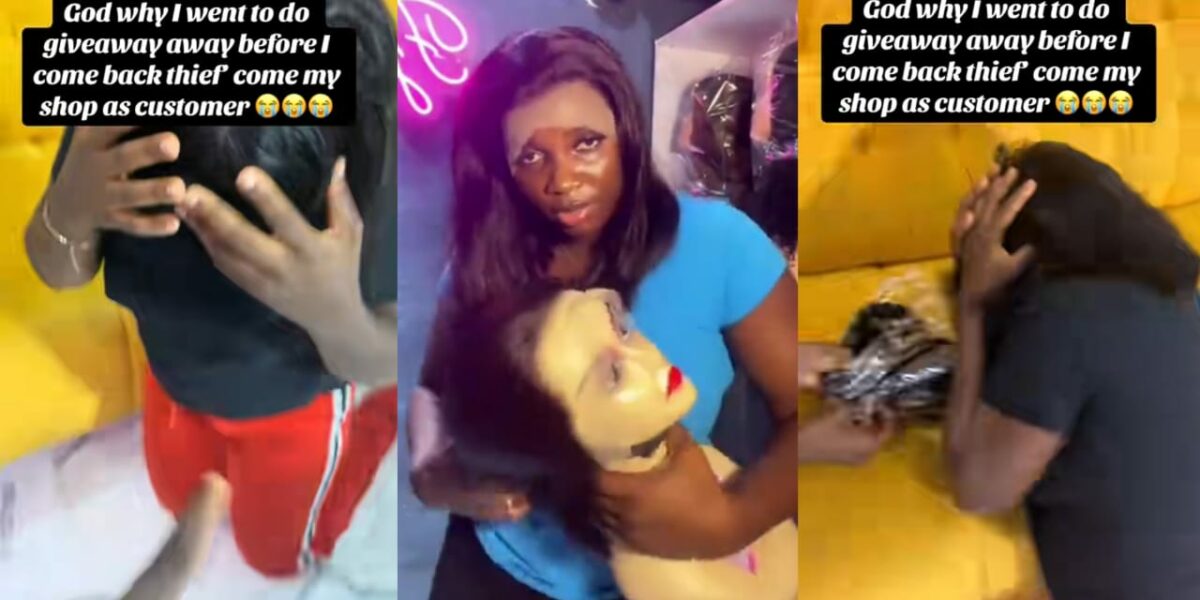 Hair vendor exposes thief who disguised as customer to steal ₦165K wig