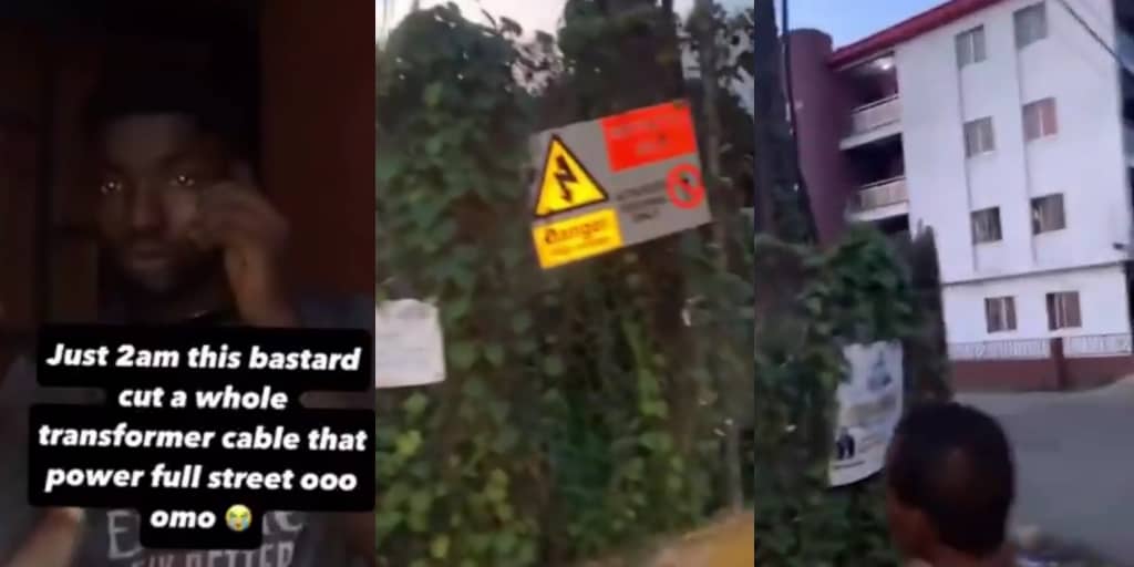 Young man cuts transformer wire at 2am, tries to steal cable 