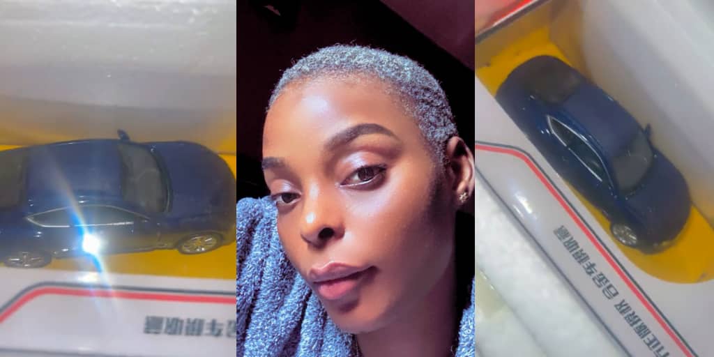 Talking stage sends toy car to lady’s office after she asked him to buy her a real one