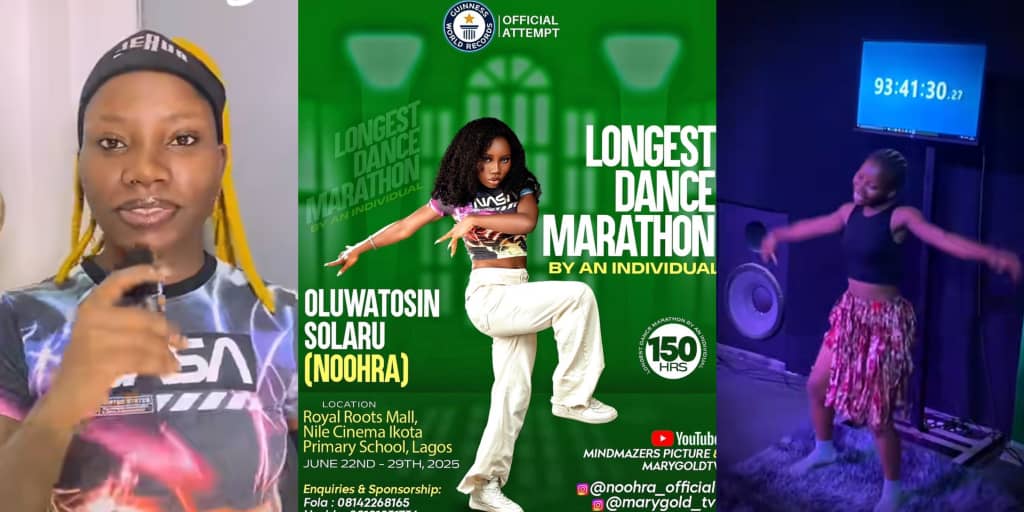 Nigerian dancer attempts 150-hour dance marathon for Guinness World Record