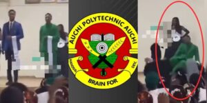 Auchi polytechnic student faints after winning Mr. Auchi title