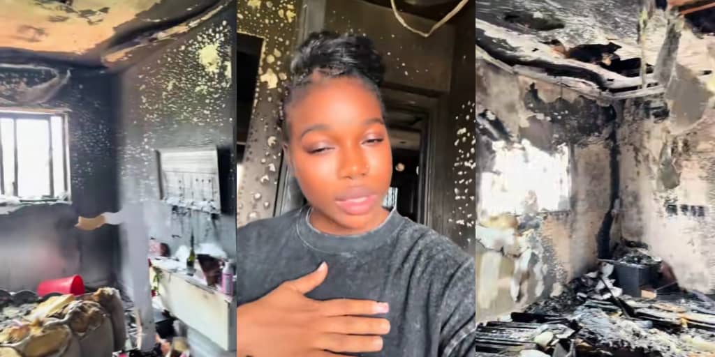 Lady’s apartment burns down after she lights scented candle