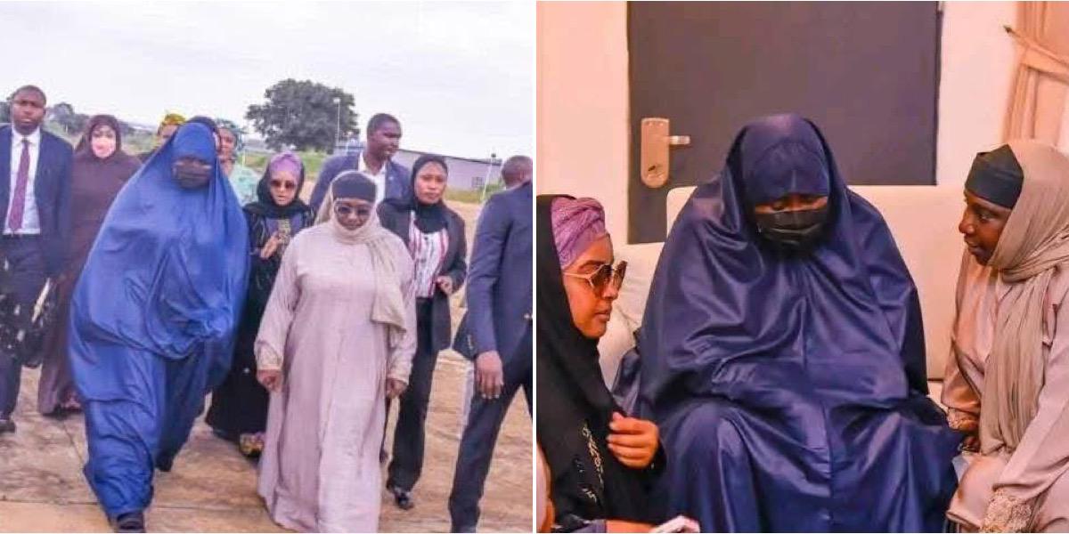 Bereaved Aisha Buhari leaves Daura, relocates to Kaduna with her family