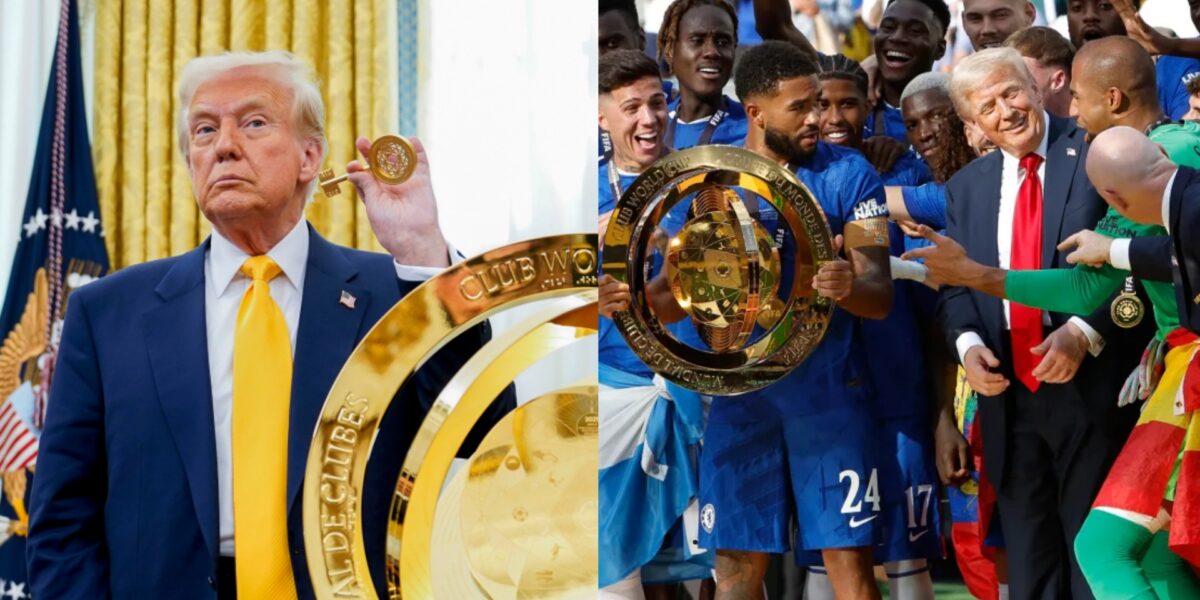 Donald Trump claims Club World Cup trophy for Oval Office, Chelsea handed replica