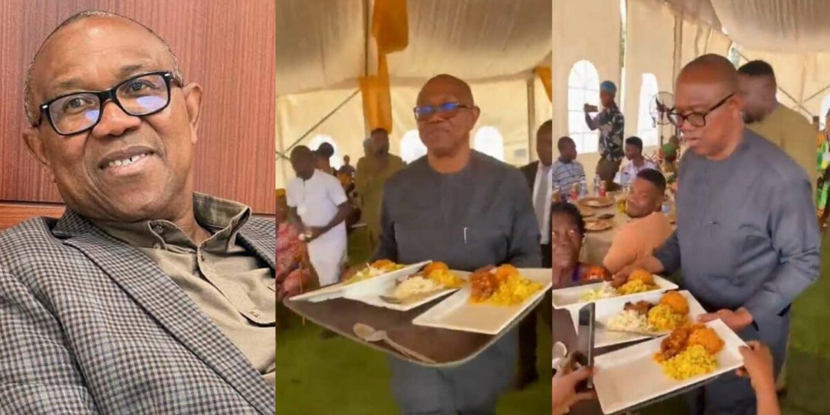 Peter Obi breaks silence following video of him serving food at an event