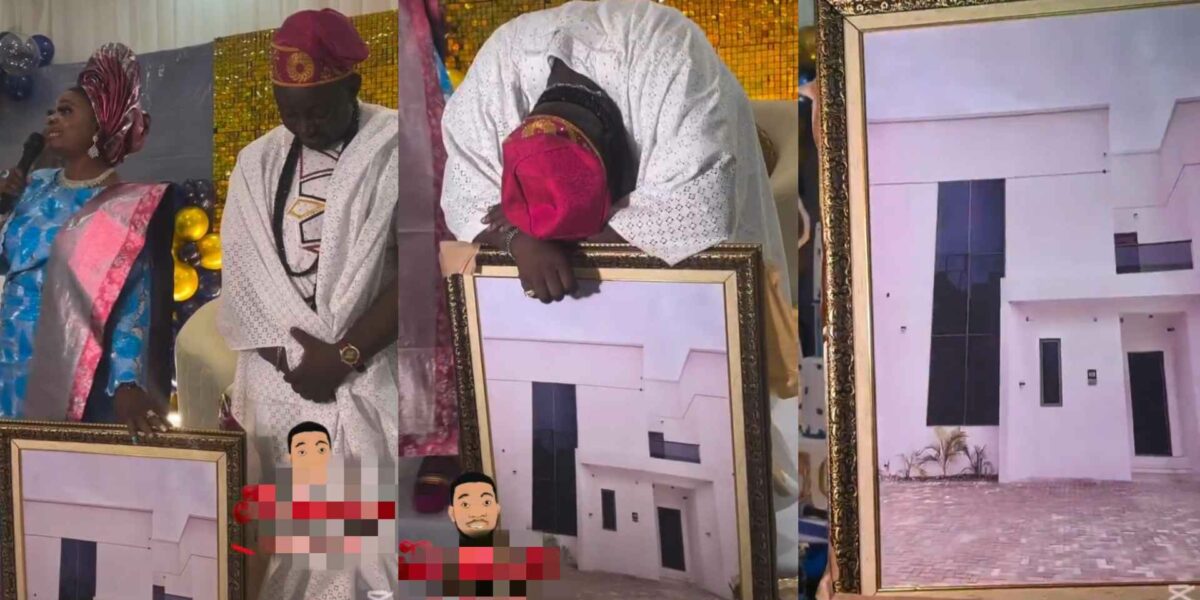 Man emotional as wife gifts him duplex in Lekki for his 50th birthday