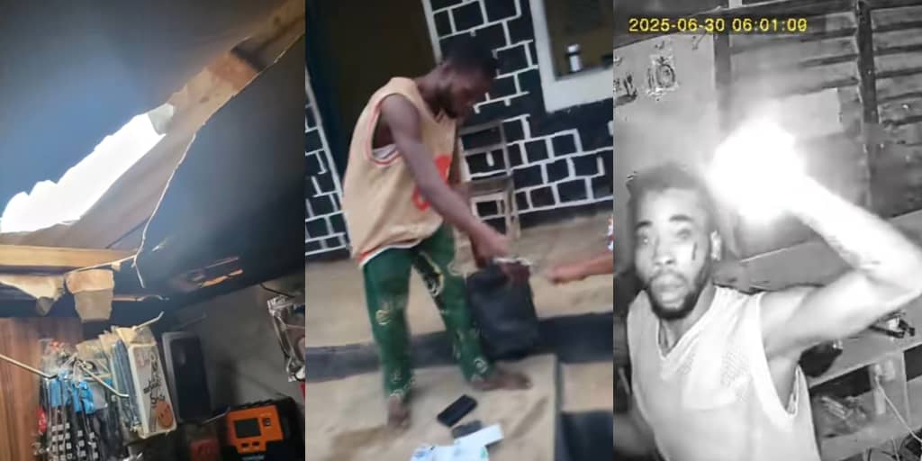 Man nabs thief after rushing to shop at midnight over CCTV signal