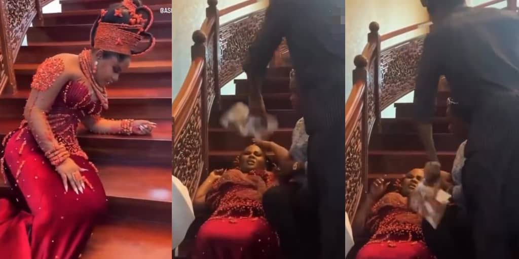 Bride loses consciousness during wedding photoshoot over tight corset