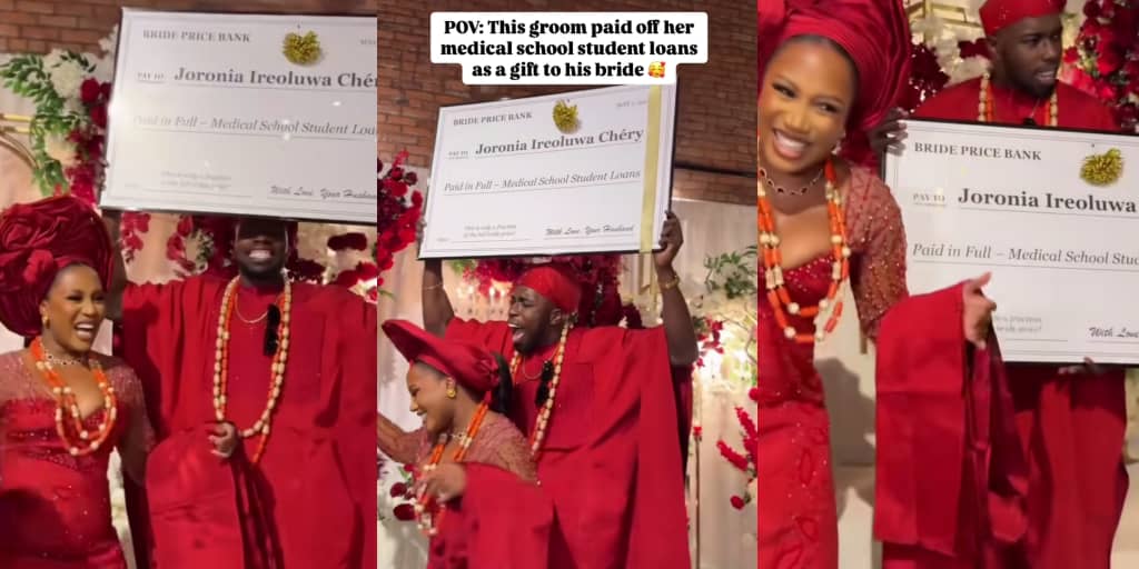 Groom pays off bride’s medical school loan as wedding gift