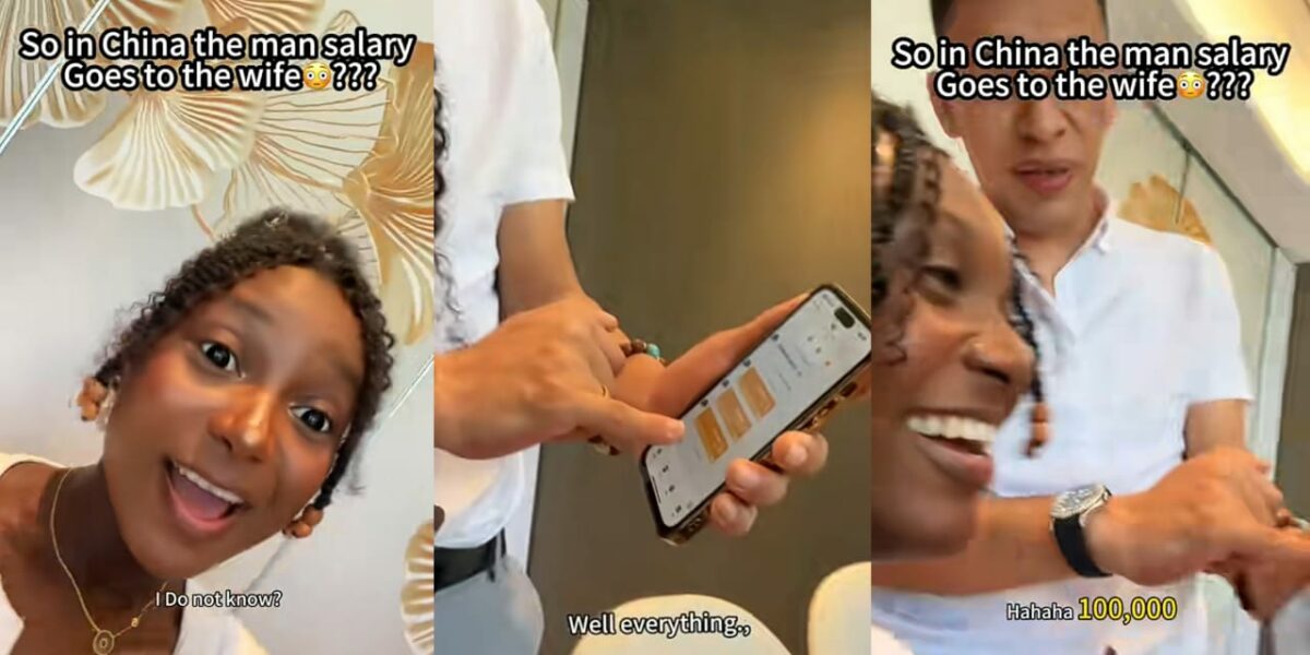 Nigerian lady shares cultural shock from China visit as men’s pay goes to wives