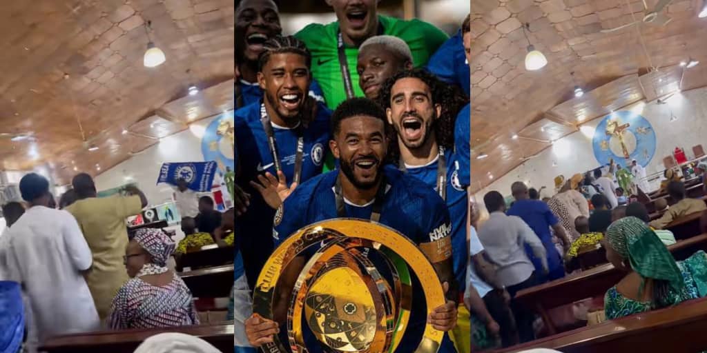 Chelsea fans turn church service into celebration of Club World Cup win over PSG