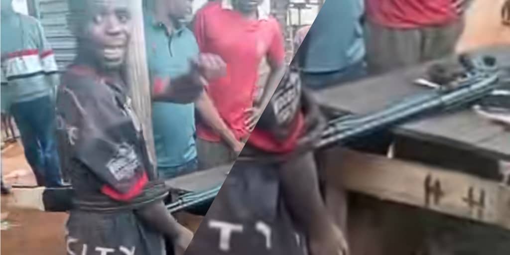 Iron scavenger caught with pump-action rifle in Auchi, Edo State